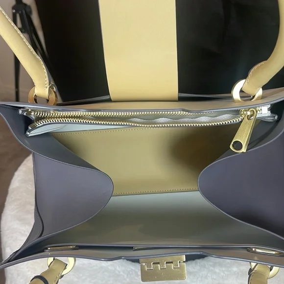 ZAC ( Zac Posen ) NWT , EARTHA MEDIUM , TOTE , off white, CHARCOAL Color. - Picture 9 of 16
